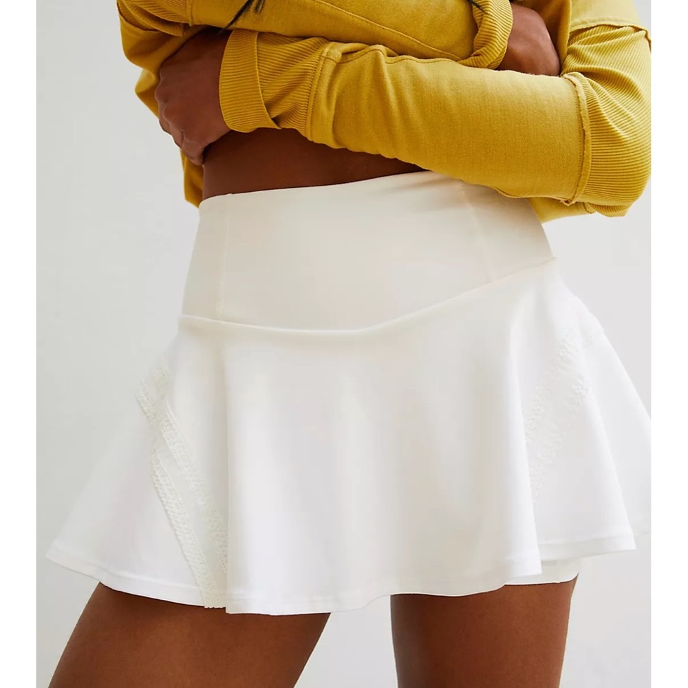 White Free People Pleats and Thank You Tennis Skort
